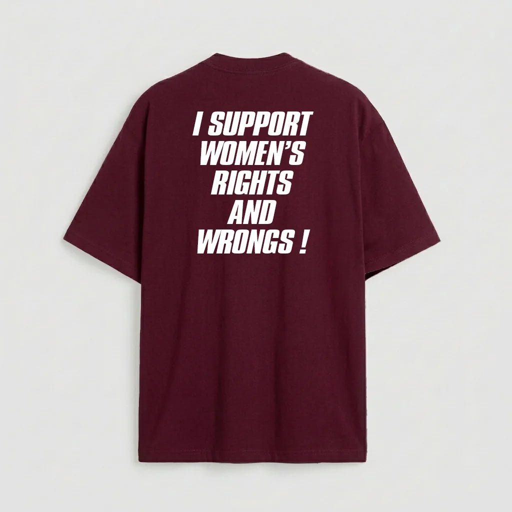 I support women's rights and wrongs